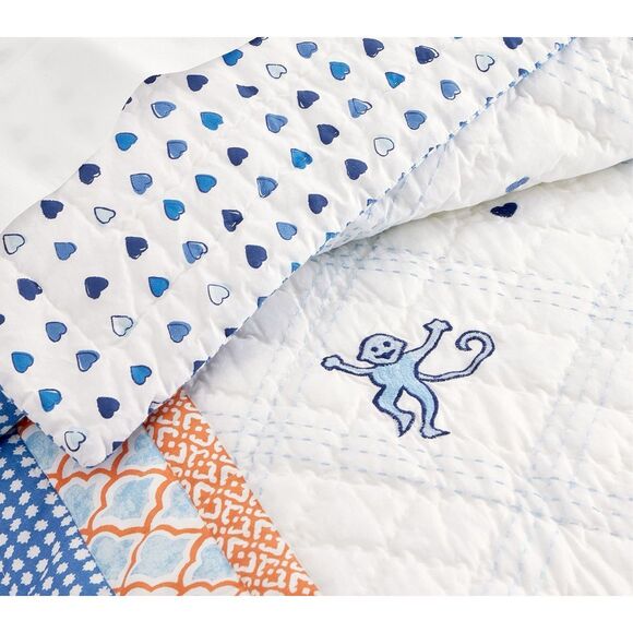 NWT Roller Rabbit Monkey Baby Quilt - Picture 5 of 5